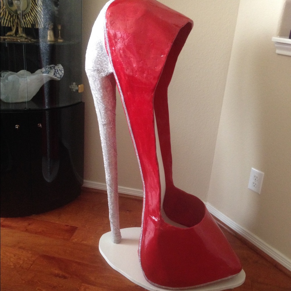4 foot red high heel prop
